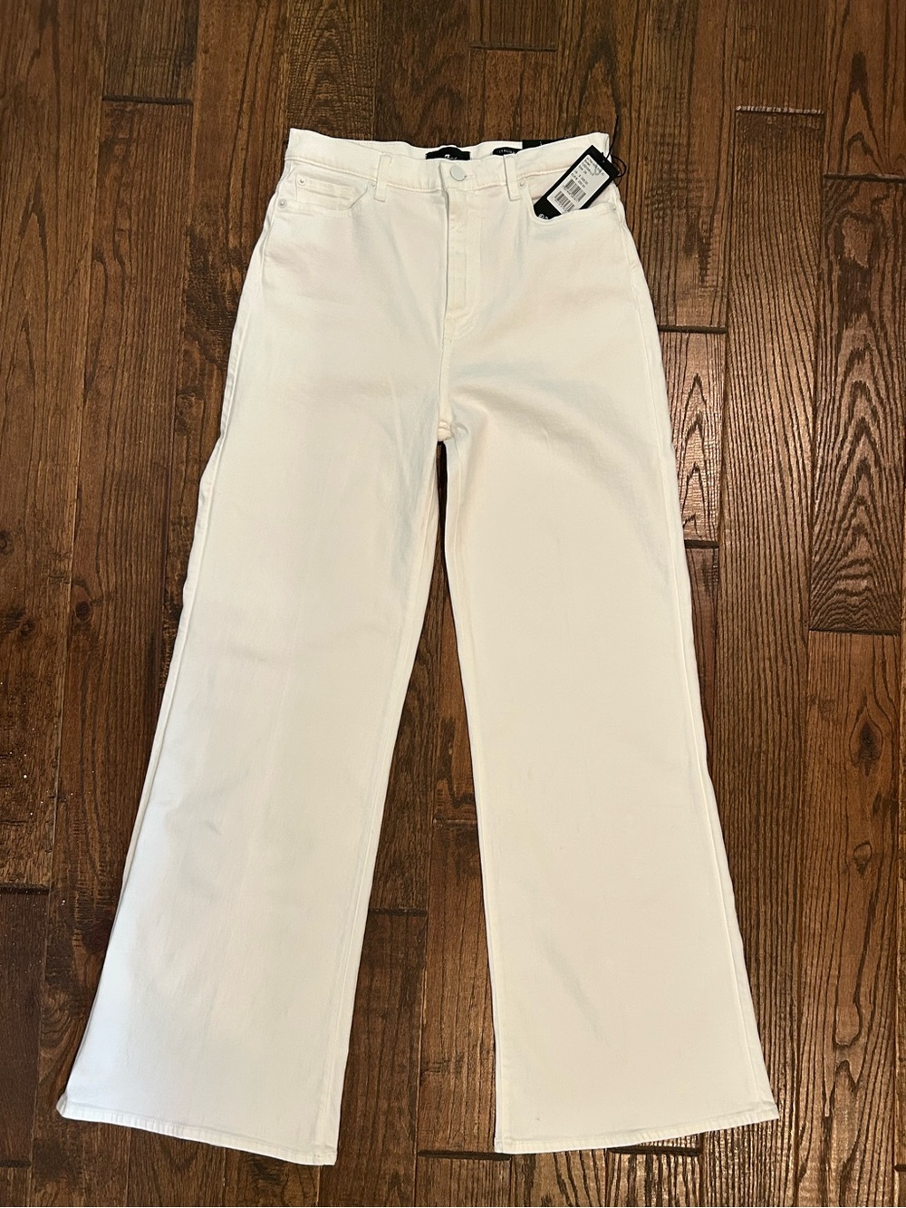 7 For All Mankind Ultra High Rise Jo Wide Leg Jeans White 29 NWT